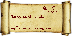 Marschalek Erika névjegykártya